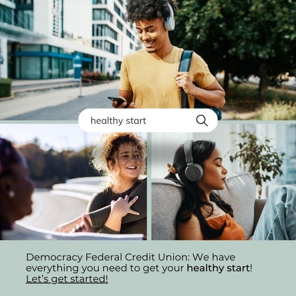 It's time for your healthy start get started with a personal loan from Democracy click to get started