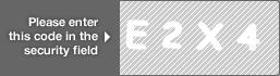 captcha code for visual authentication  letter E number 2 letter X number 4