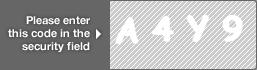 captcha code for visual authentication  letter A number 4 letter Y number 9