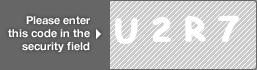 captcha code for visual authentication  letter U number 2 letter R number 7