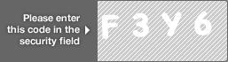 captcha code for visual authentication  letter F number 3 letter Y number 6