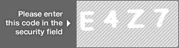 captcha code for visual authentication  letter E number 4 letter Z number 7