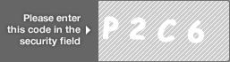captcha code for visual authentication  letter P number 2 letter C number 6