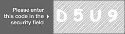 captcha code for visual authentication  letter D number 5 letter U number 9
