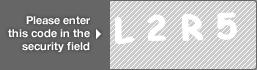 captcha code for visual authentication  letter L number 2 letter R number 5