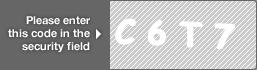 captcha code for visual authentication  letter C number 6 letter T number 7